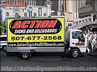 Mobile Billboard Truck With 2 Rotating Tri-paneled Signs