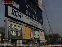 4 Rotating Signs on Football Field  Each Sign 4' x 8'